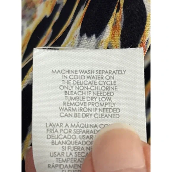 Cabi Sleeveless‎ Collared Top Womens Medium Cheetah Print Ombre Button Up - B6 - Picture 5 of 9